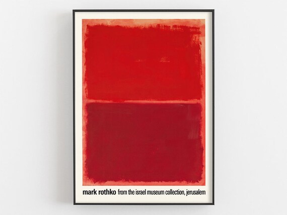 Mark Rothko Exhibition Poster Color Field Museum Print Abstract Expressionism Red On Red Painting Contemporary Wall Art Office Decor