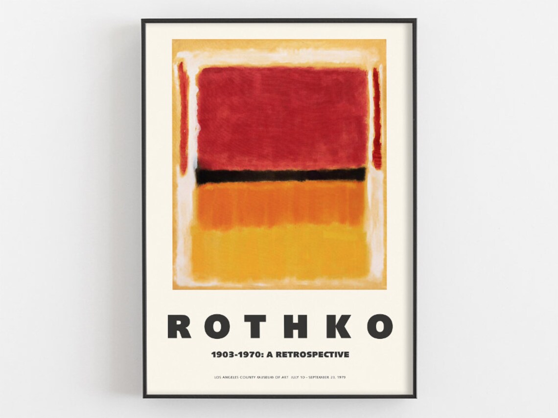 Mark Rothko 1903 to 1970 Retrospective Los Angeles County Museum Poster