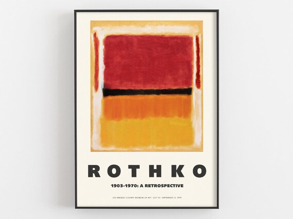 Mark Rothko Exhibition Poster Abstract Expressionism Museum Print Color Field Painting Contemporary Wall Art Office Decor Artist Gifts