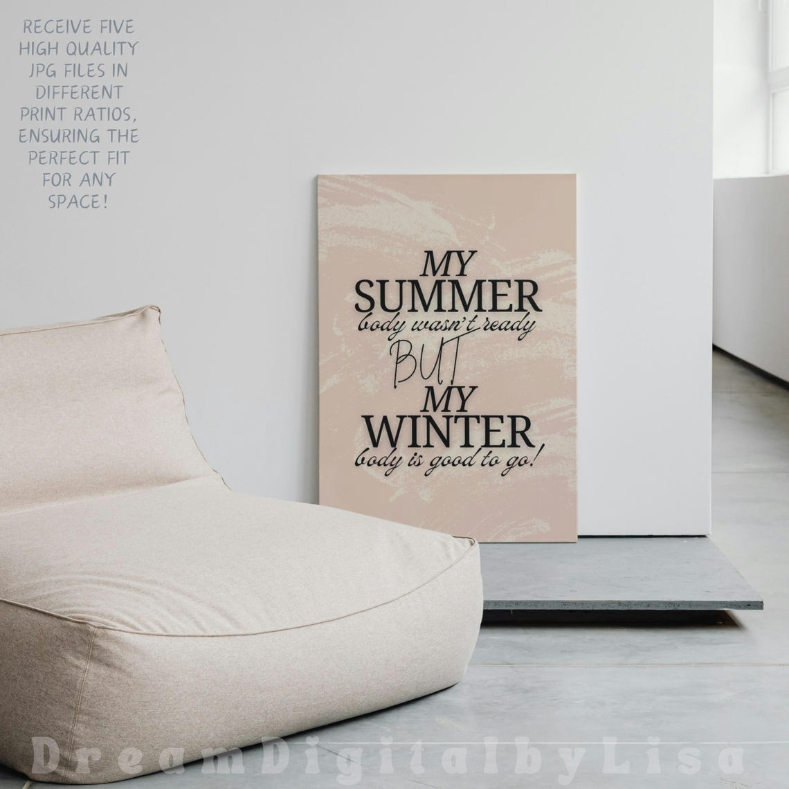 My Summer Body Wasnt Ready But Winter Body Funny Quote Poster - Image 2