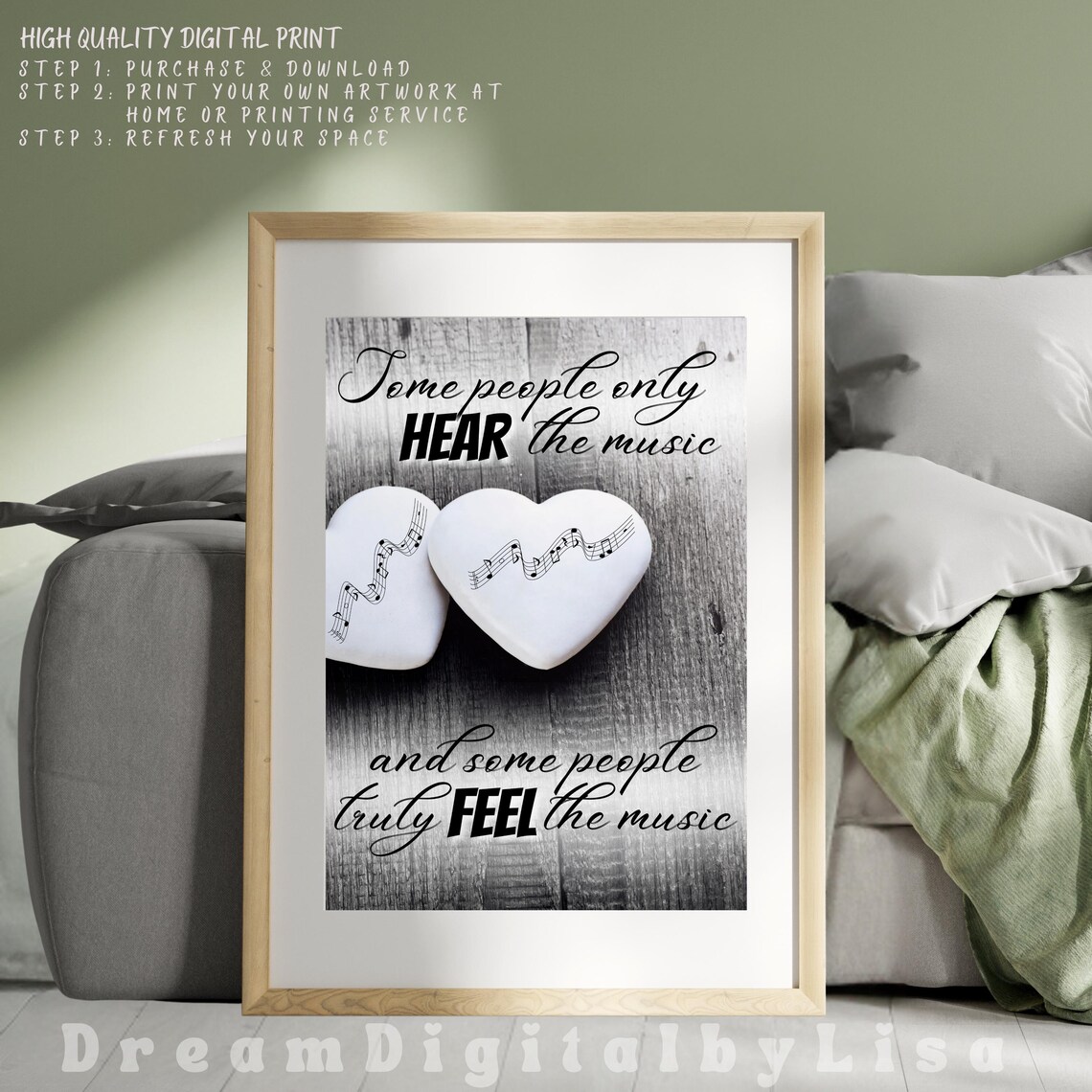 Some People Hear Music Feel Heartfelt Music Lover Quote Poster - Image 3