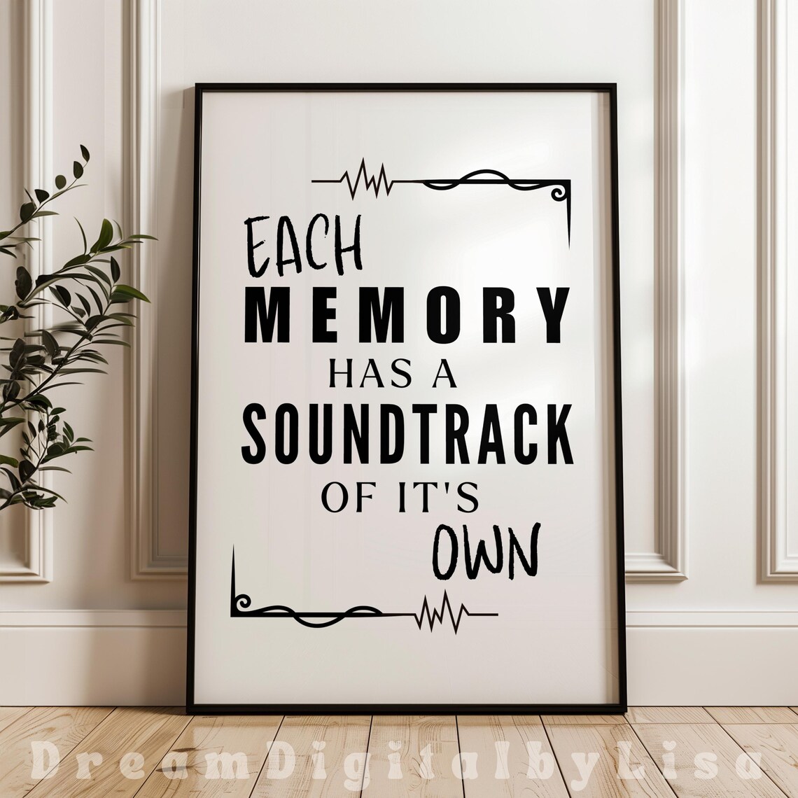 Music Typography Quote Print, Music Lovers Gift