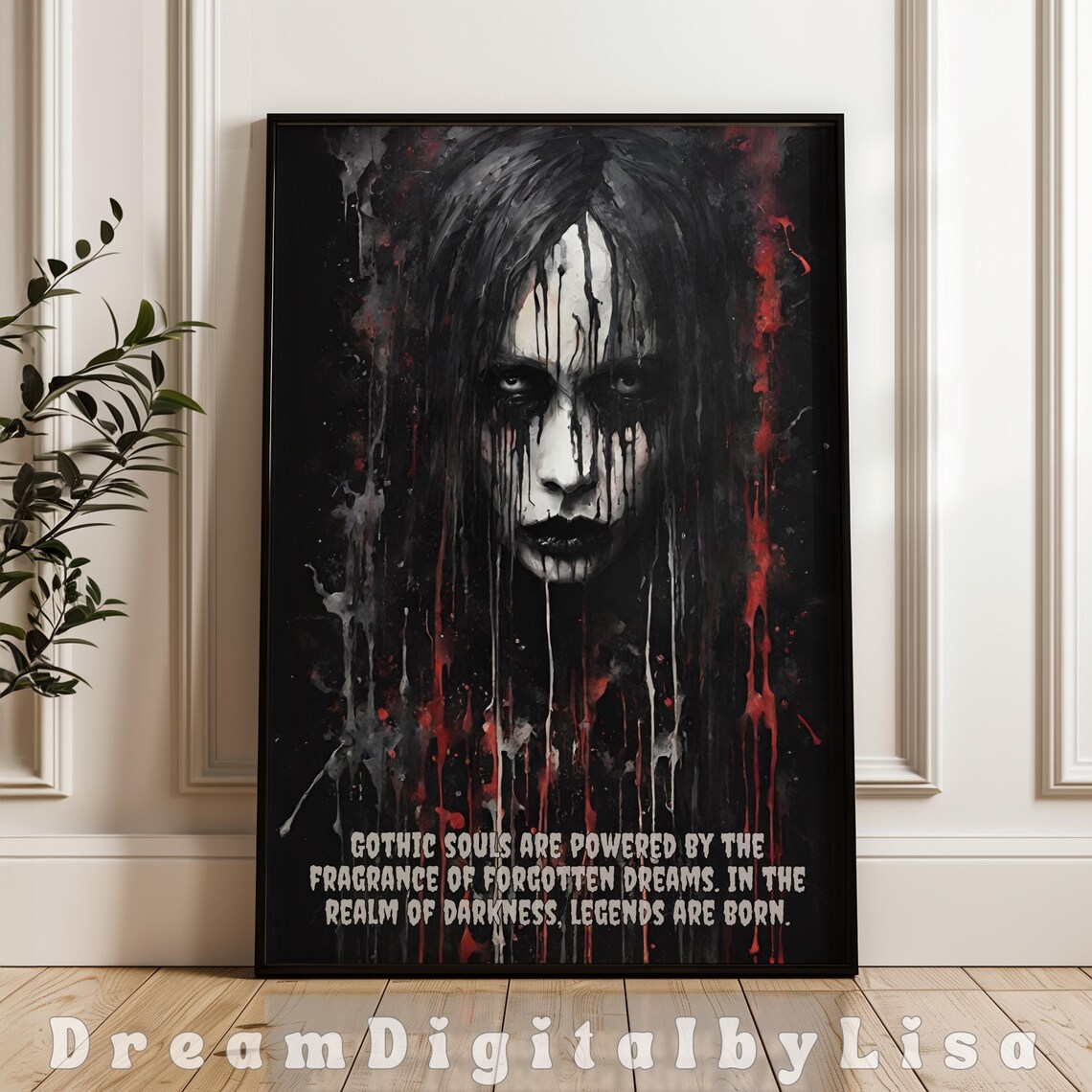 Gothic Quote, Dark Room Moody Decor Art Print