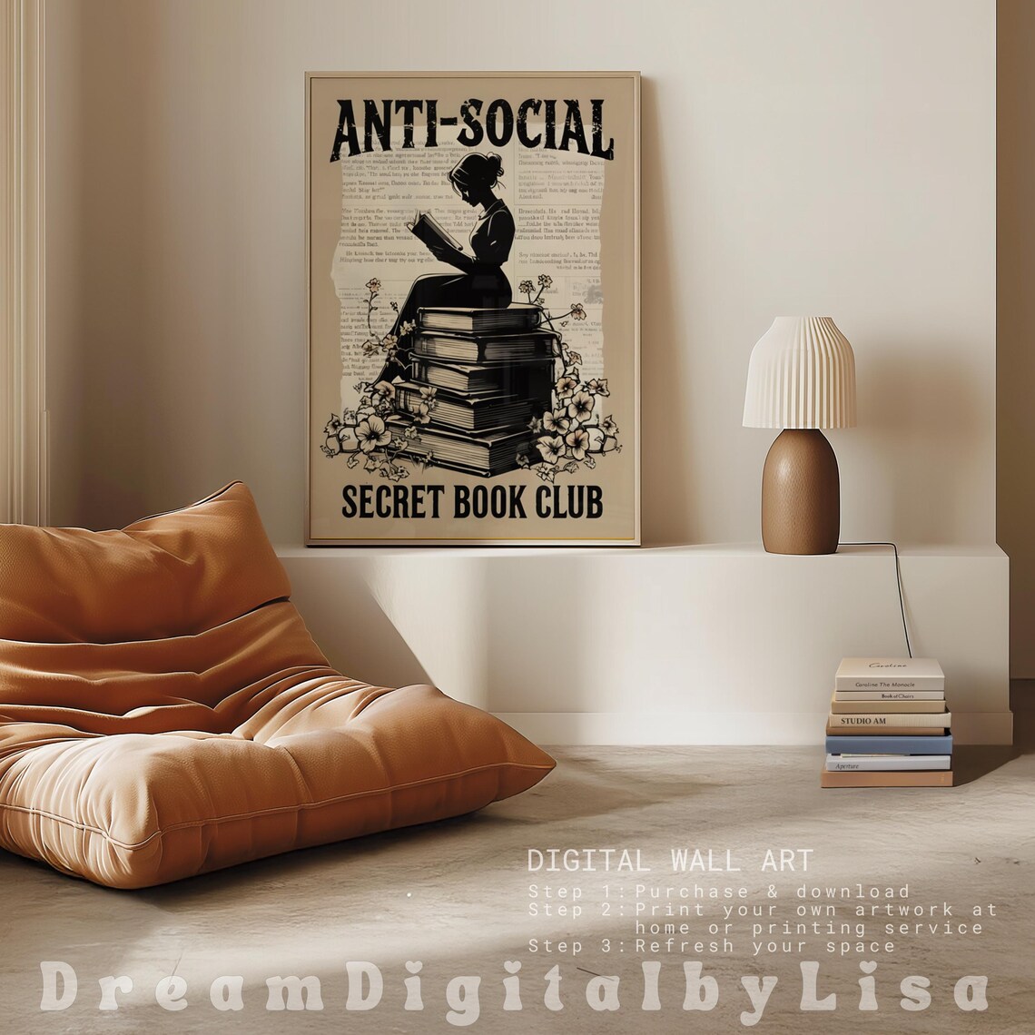 Vintage Book Art Print, Quirky Bookish Gift - Image 2