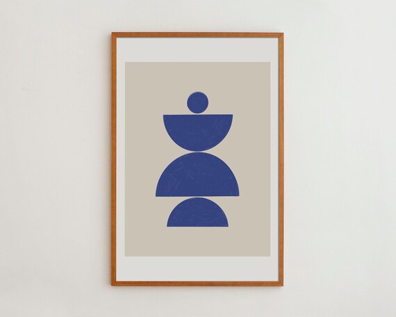 Minimalist Geometric Print Scandinavian Nordic Wall Art