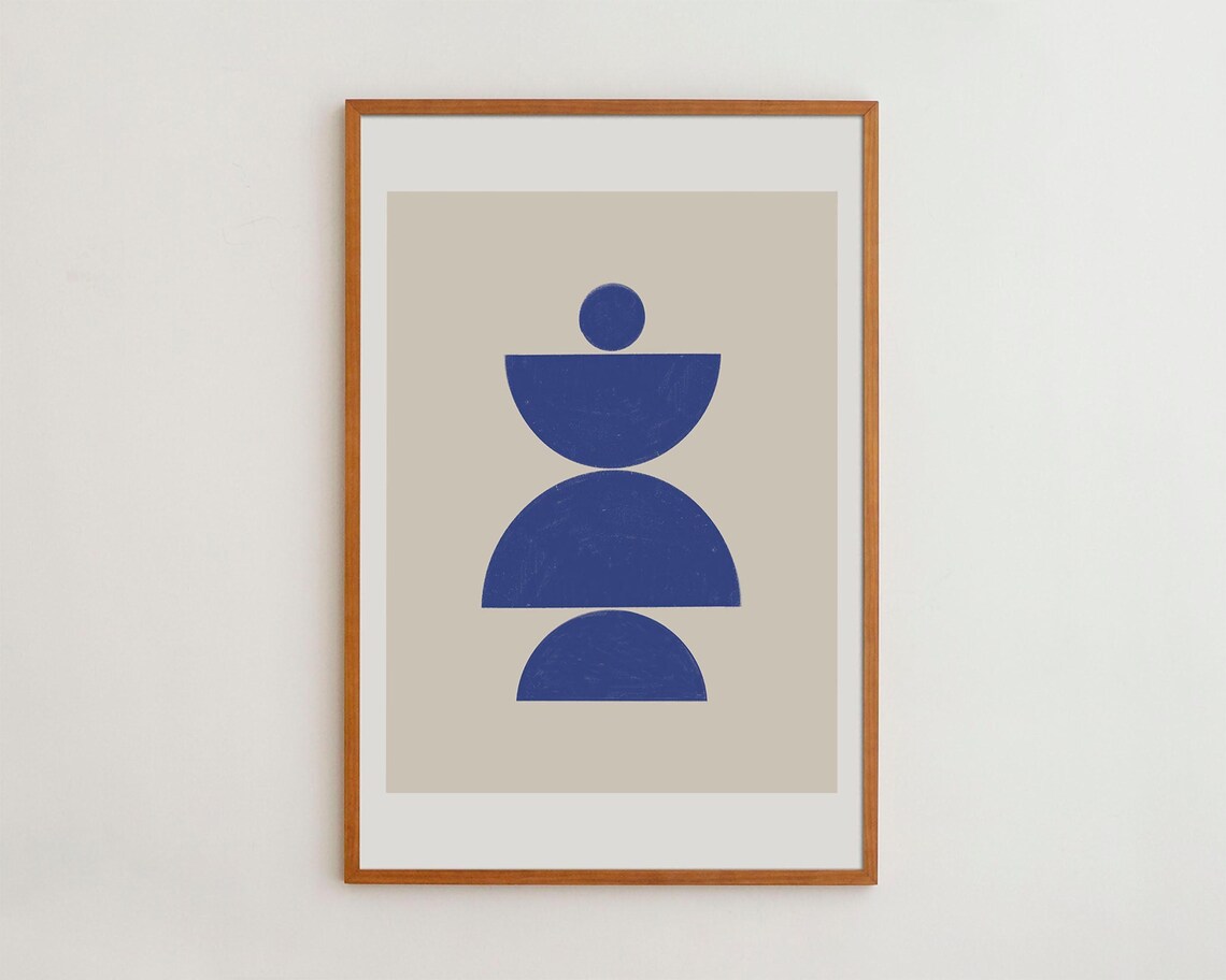 Minimalist Geometric Print Scandinavian Nordic Wall Art