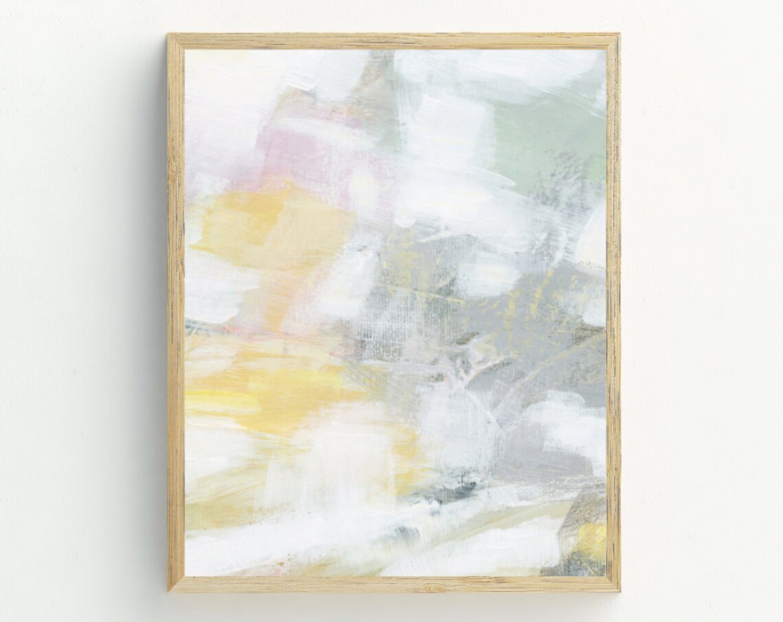 Abstract Wall Art, Contemporary Muted Colors Art Print