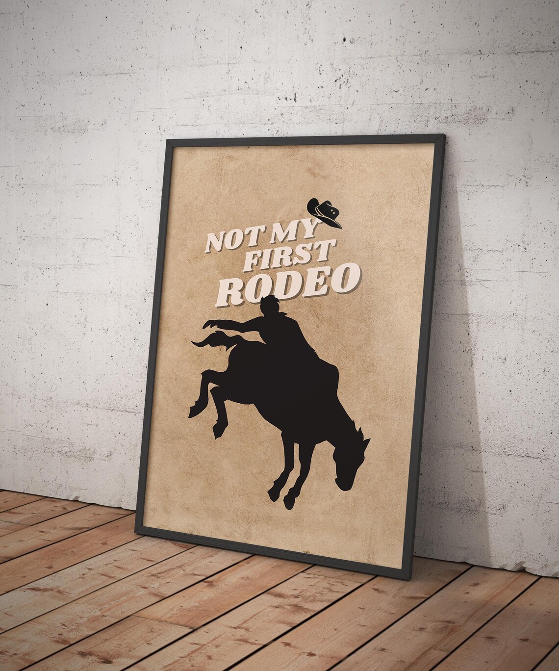 Not My First Rodeo Typography Poster, Western Decor - Image 2