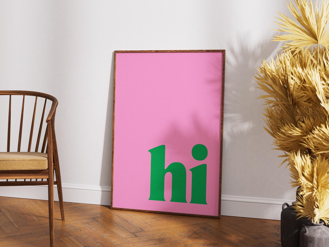 Typography Poster Print, Retro Trendy Room Decor - Image 2