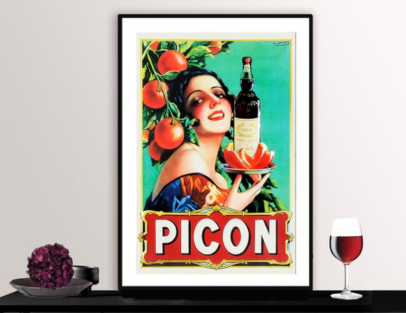 Picon Vintage Fooddrink Poster By Gaspar Camps Beverages Art Affiche De Boisson Gift Idea Wall Decor