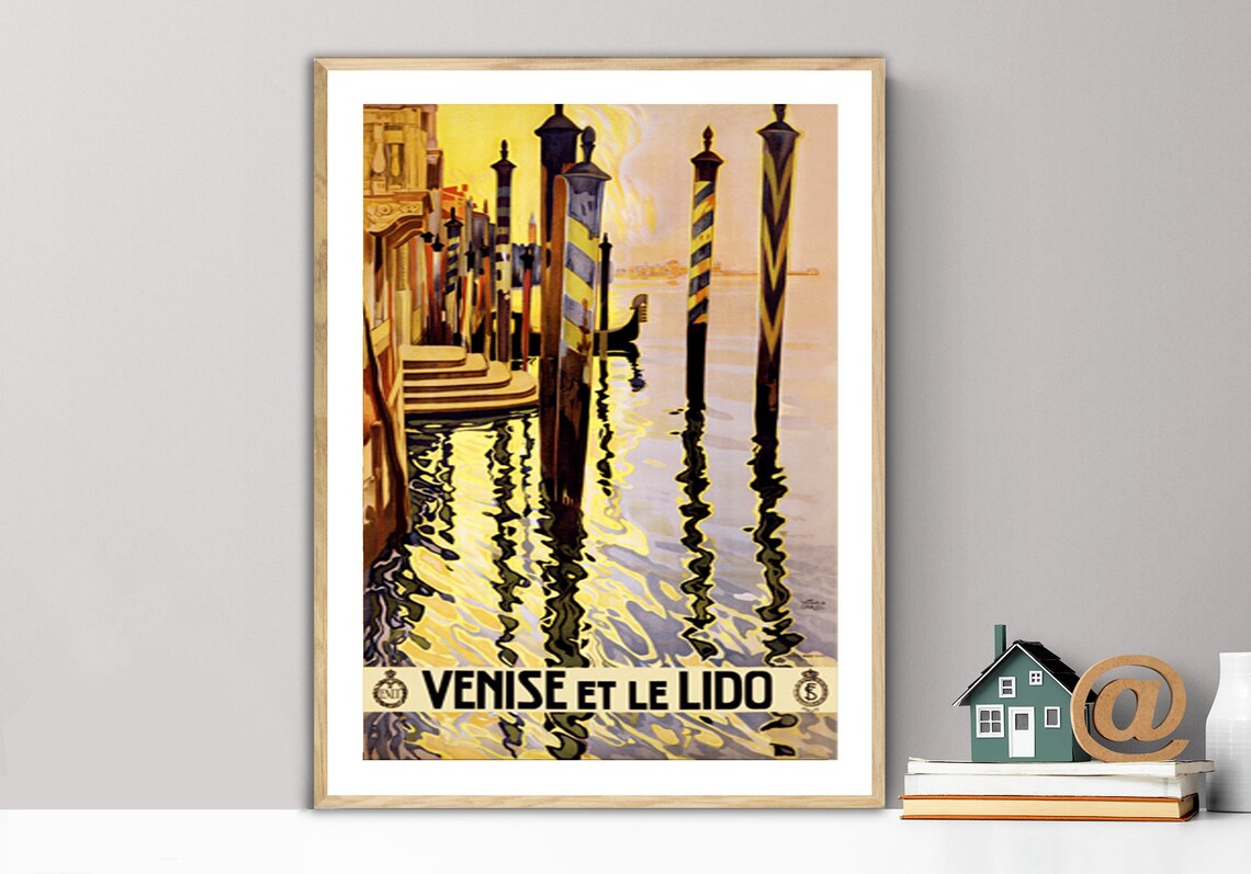 Venise Et Le Lido Vintage Travel Poster, Italy
