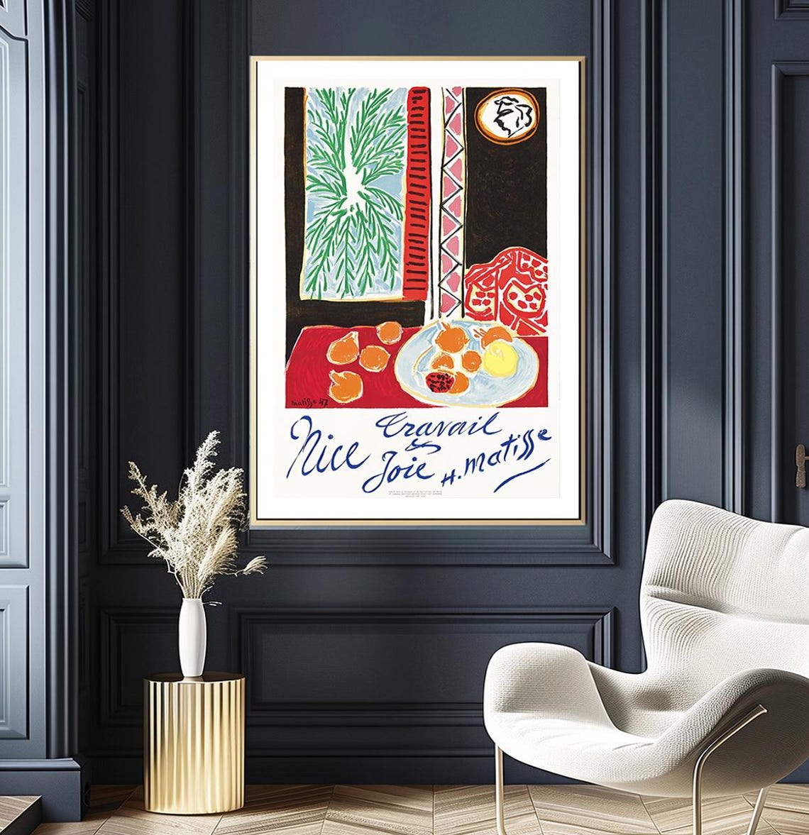 Henri Matisse Nice Travail Et Joie Still Life Fruit Window Poster - Image 2