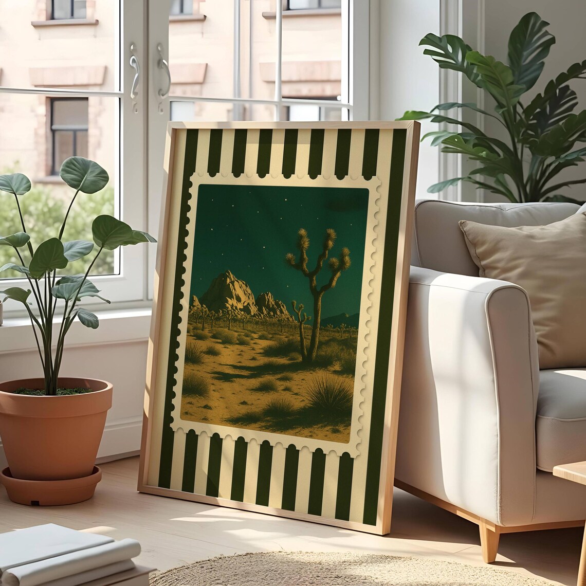 Joshua Tree Retro Desert Travel Poster Print