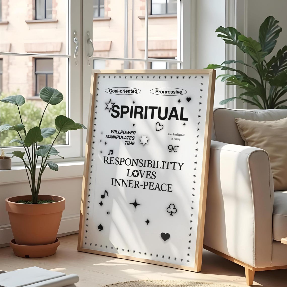 Inspirational Quote Print Spiritual Typography Positive Energy Decor