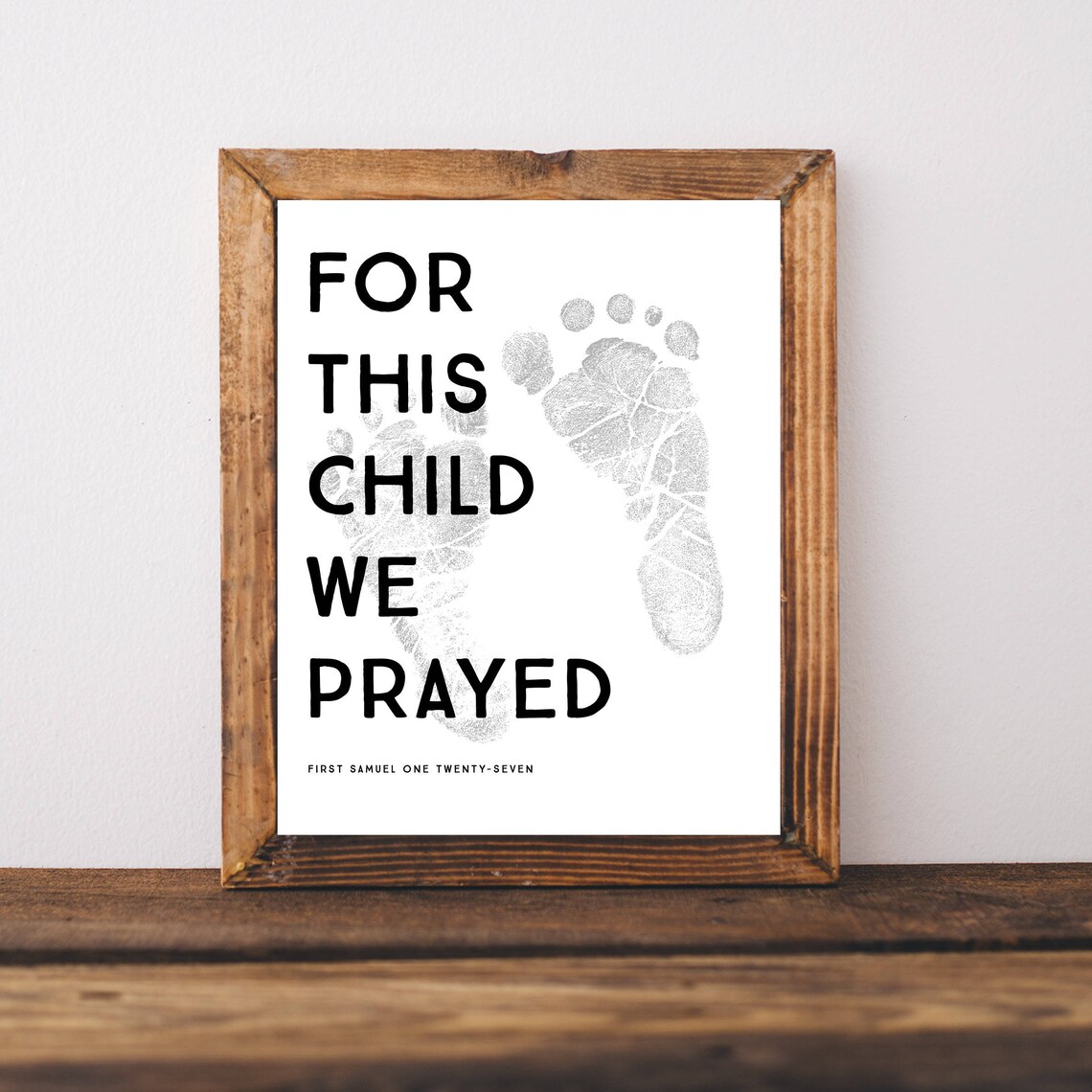 Baby Boy Nursery Wall Decor Bible Verse Art For This Child We Prayed Sign Bedroom First Samuel Print