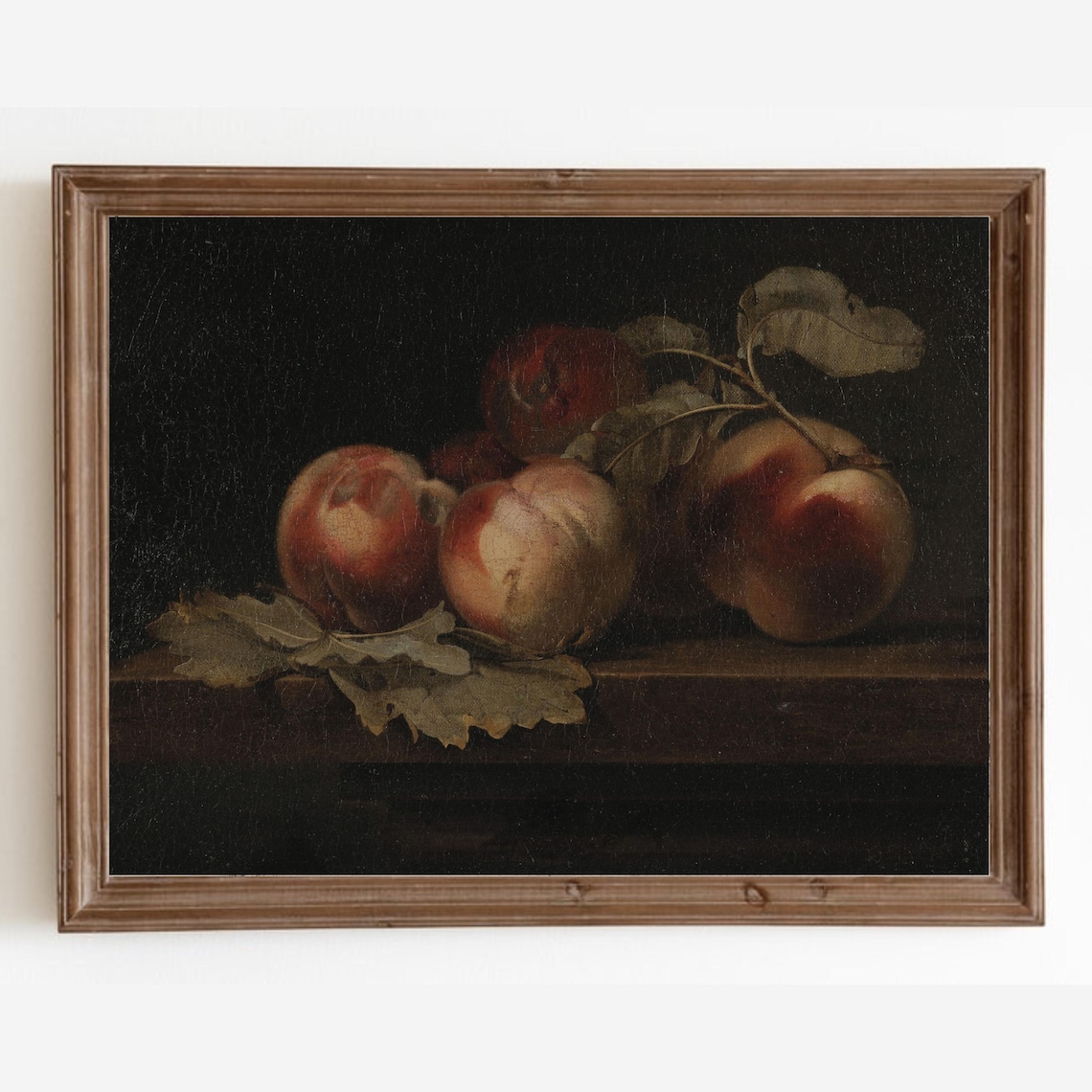 Peaches Still Life, Vintage Kitchen Art Print