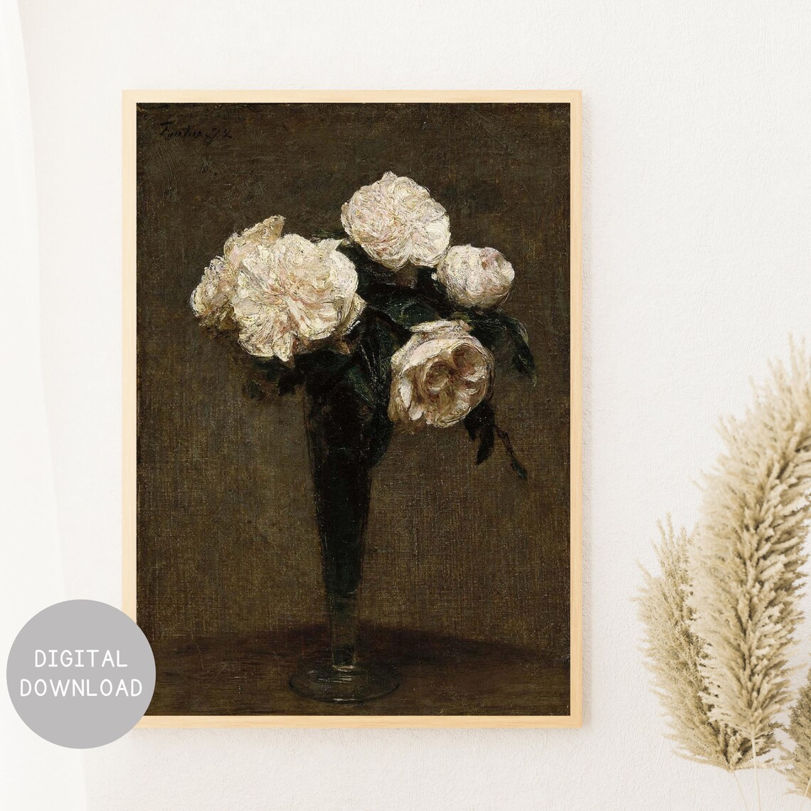 Vintage Rose Still Life Art Print, Botanical Floral - Image 2