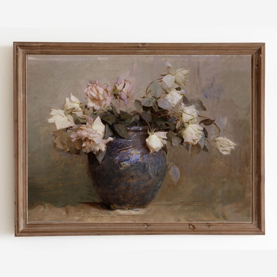 Vintage Flower Painting, Antique Botanical Art Print