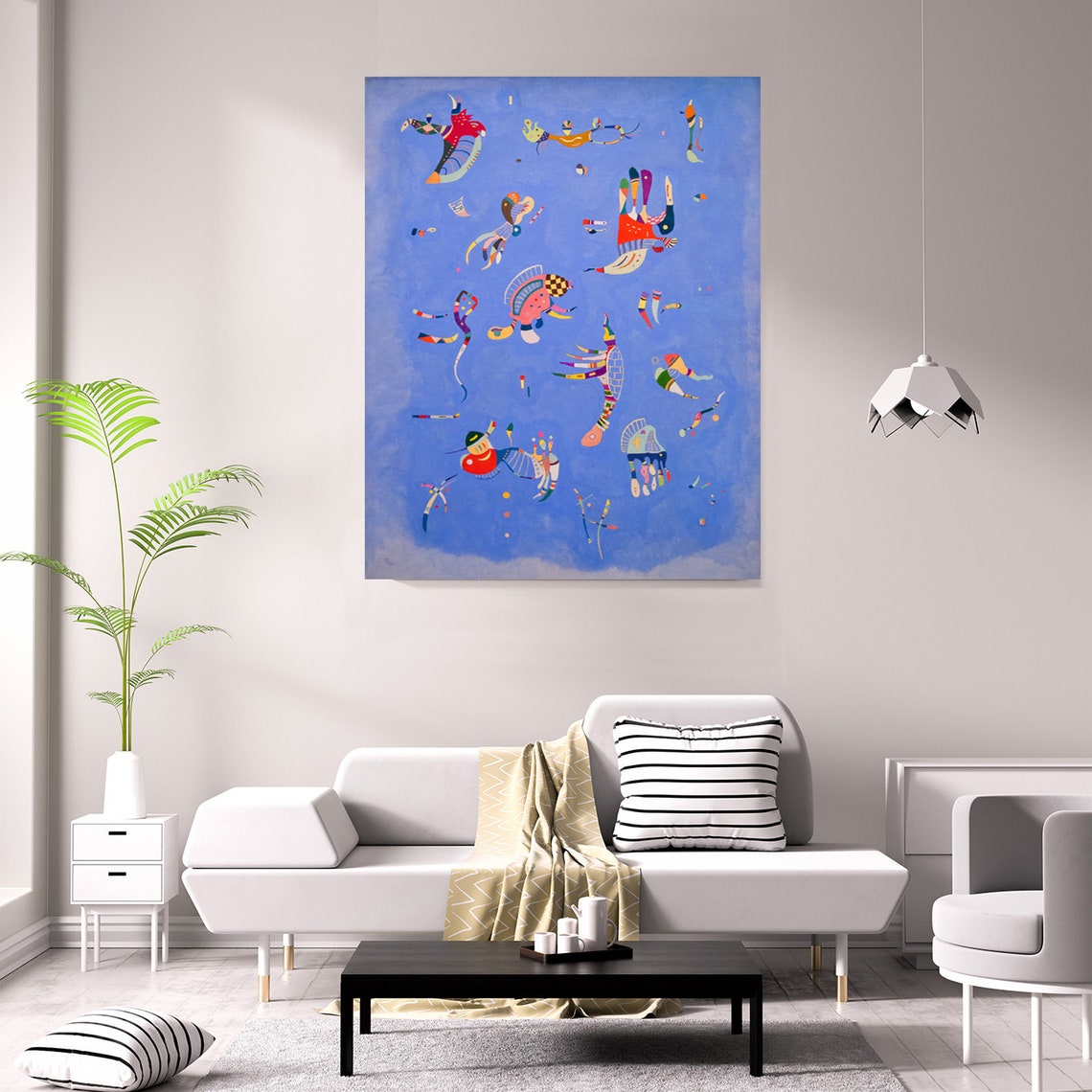 Wassily Kandinsky Sky Blue 1940 Classic Design Abstract Decor Reproduction Print Wall Art Picture - Image 2
