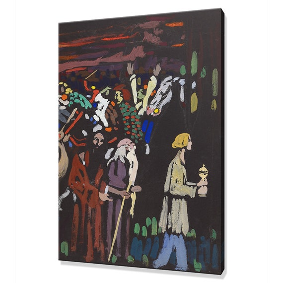 Wassily Kandinsky Study On Panic 1907 Classic Design Abstract Decor Reproduction Print Wall Art