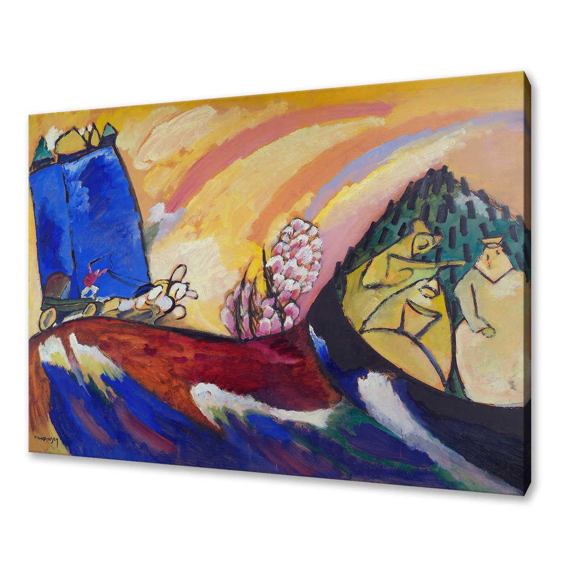 Kandinsky Troika 1911 Horse Sleigh Rainbow Sky Expressionist Art Print