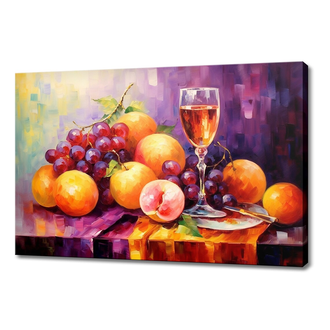 Still Life Bright Colourful Fruits Vintage Painting Style Print Farmhouse Decor Art Nature Picture Wall Hanging Fine Art Print