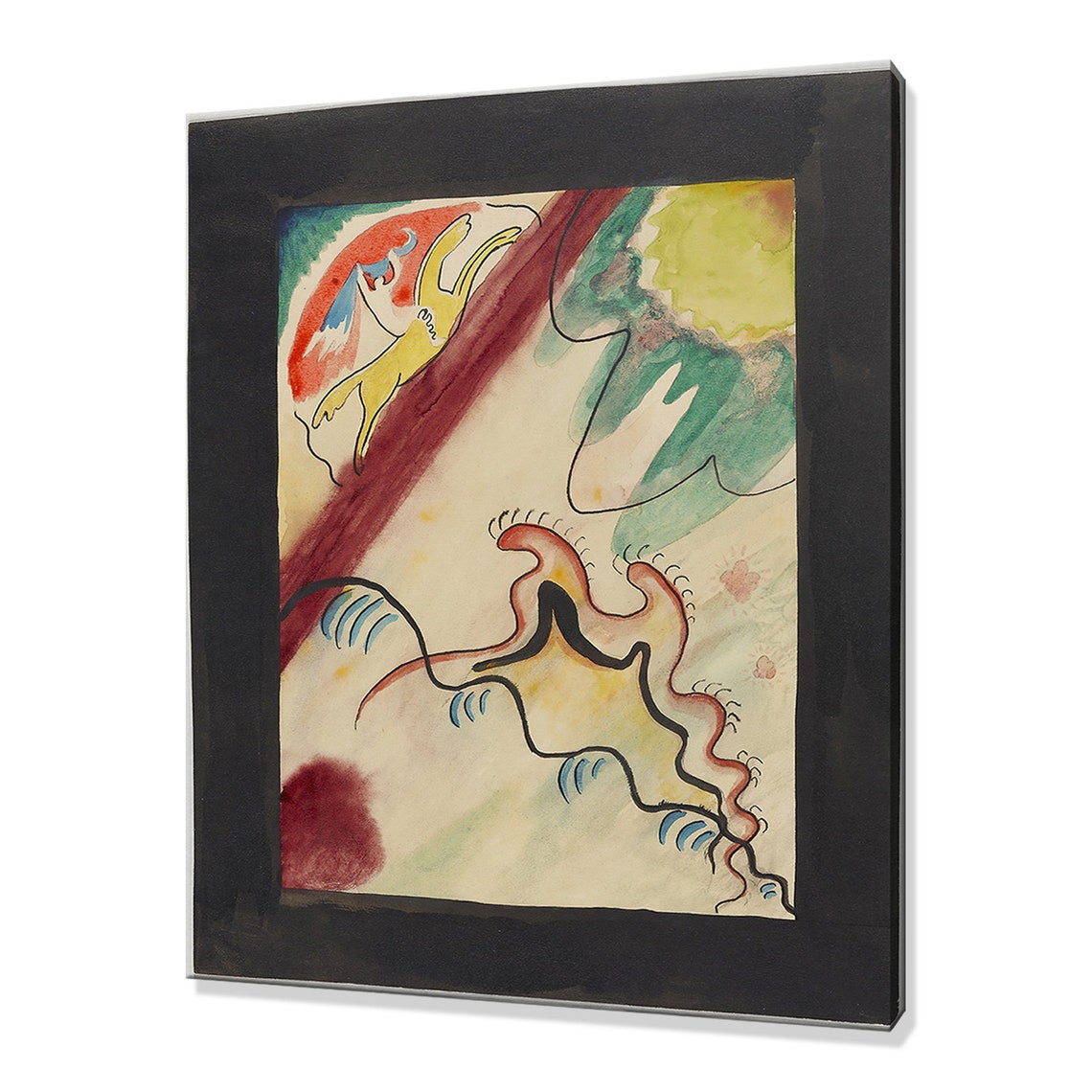 Wassily Kandinsky Design For The Cover Of Almanac The Blue Rider Ix 1911 Classic Design Abstract Reproduction Print Wall Art