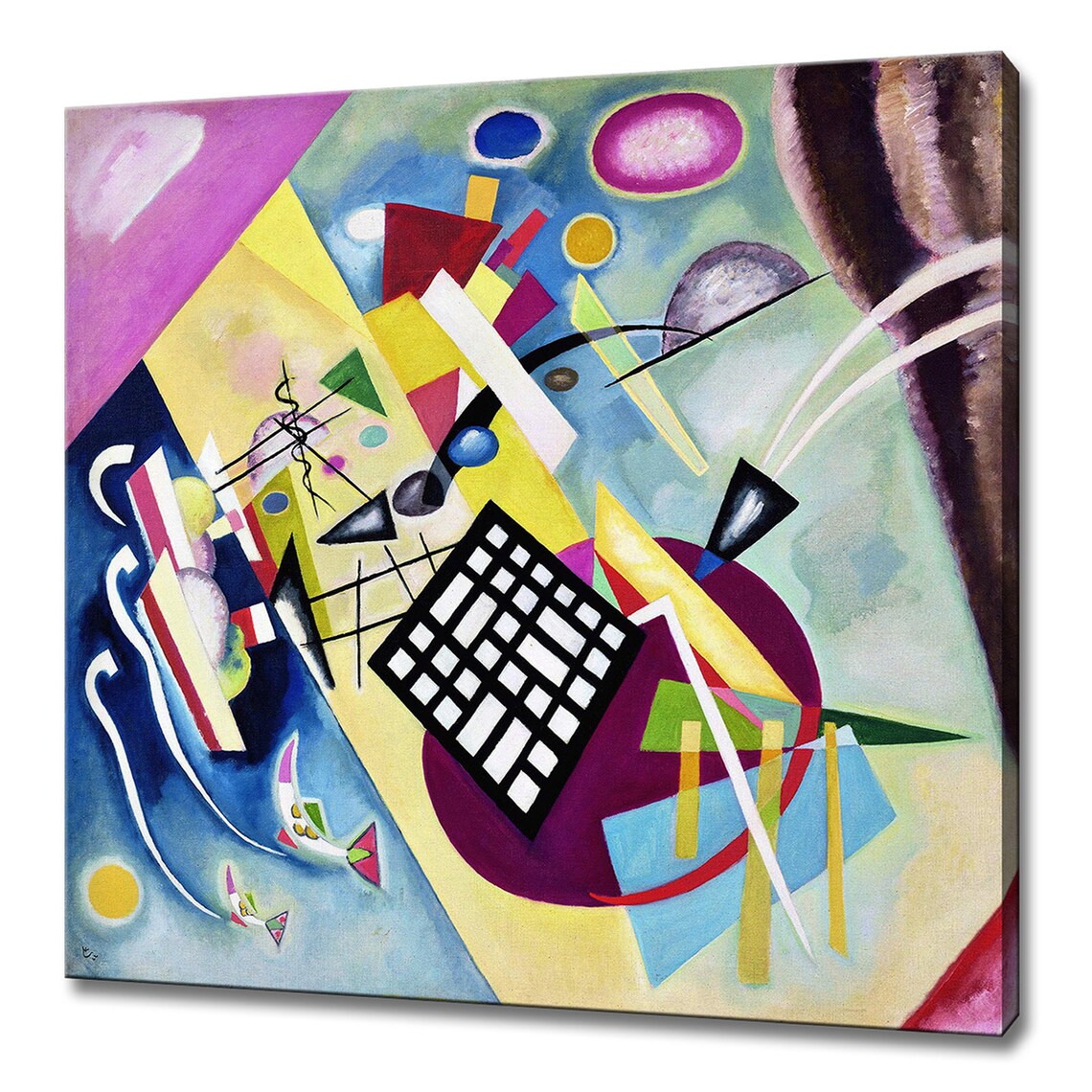 Wassily Kandinsky Black Grid 1922 Colorful Abstract Geometry Wall Art Poster