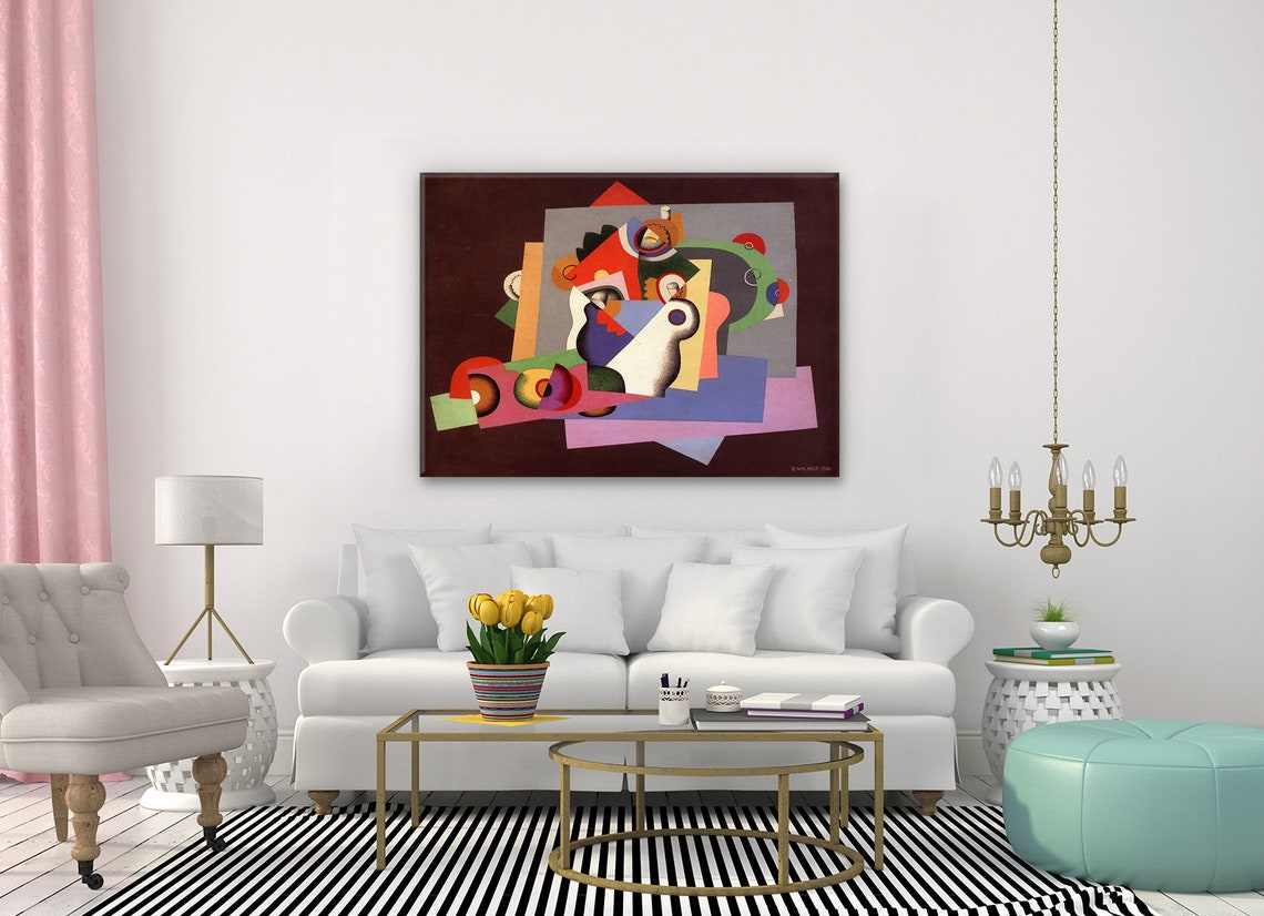 Georges Valmier Composition With Flowers 1924 Cubist Still Life Poster - Image 2