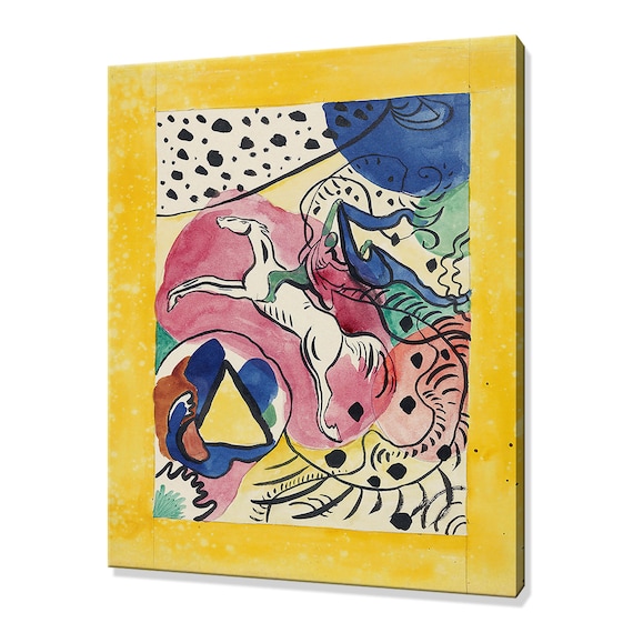 Kandinsky Blue Rider Almanac Cover Design 1911 Colorful Horse Wall Art