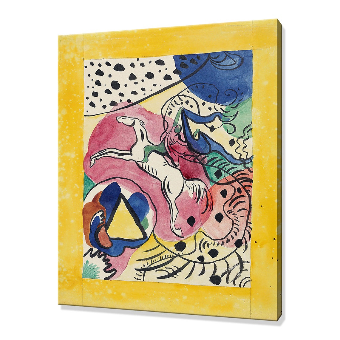 Wassily Kandinsky Design For The Cover Of The Almanac The Blue Rider 1911 Classic Design Abstract Reproduction Print Wall Art