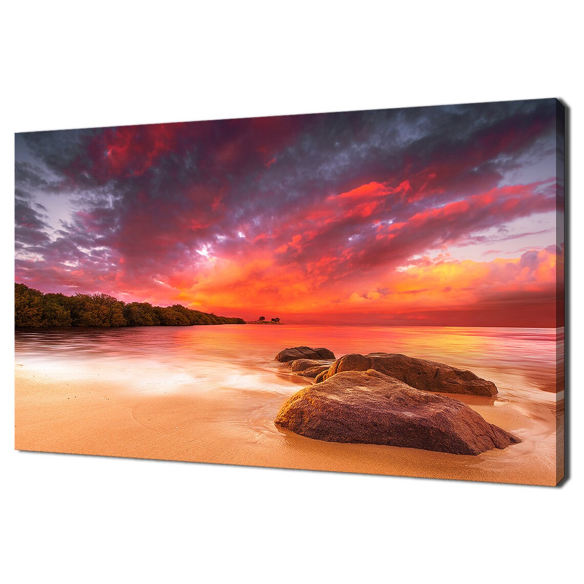 Peaceful Sea Sunset, Modern Design Art Print