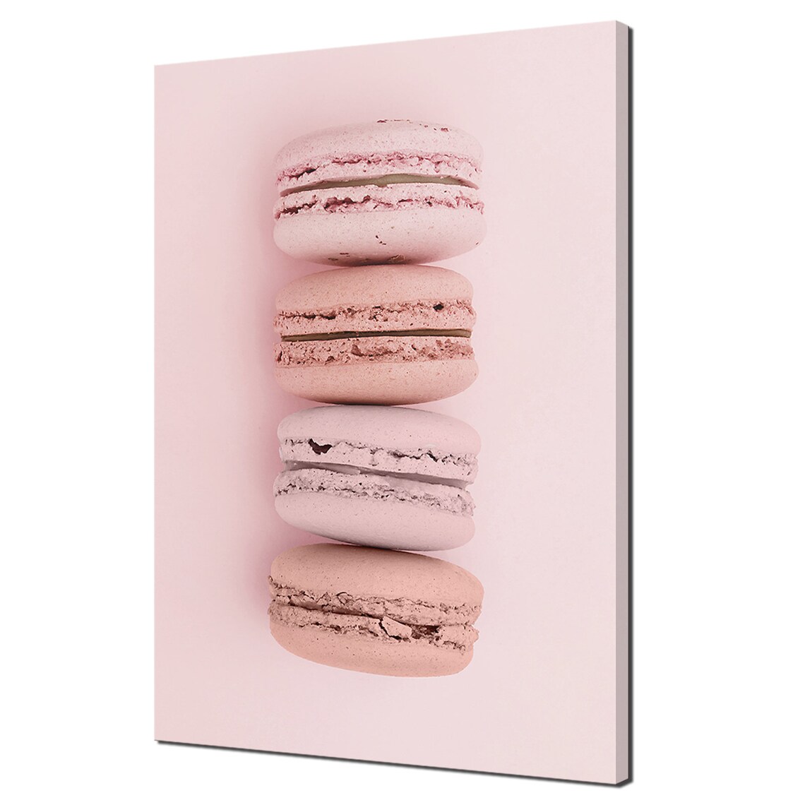 Pink Rose Coloured Macarons, Kitchen Minimalist Art Print