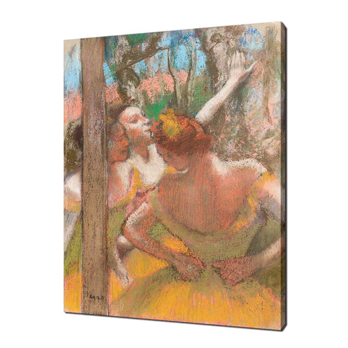 Edgar Degas Dancers In Yellow Dresses Pastel Impressionist Wall Art Poster