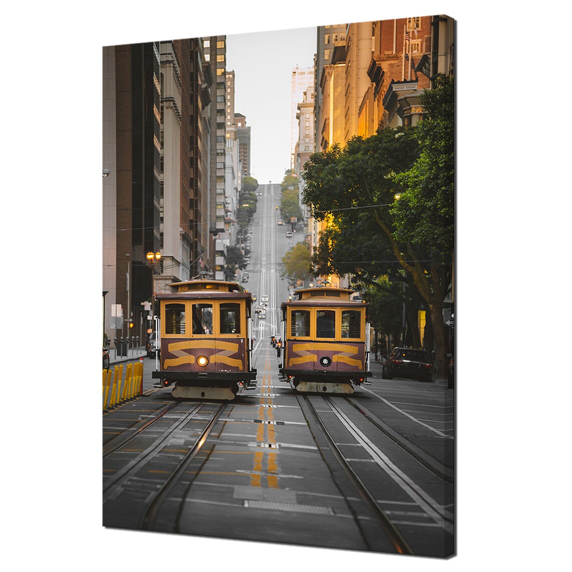 San Francisco Cable Cars California Street Steep Hill City View Poster
