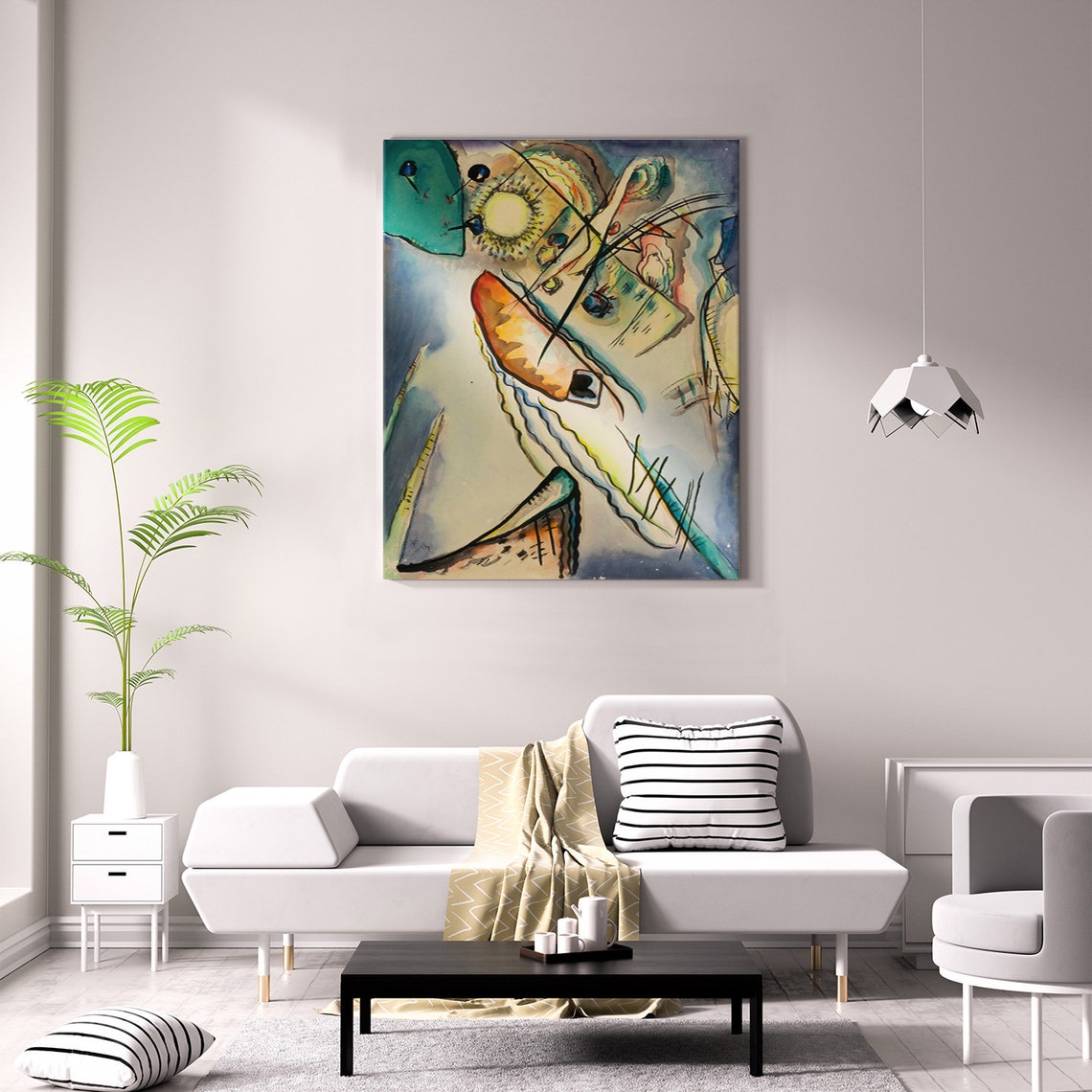 Wassily Kandinsky Ohne Titel Untitled 1916 Classic Design Abstract Decor Reproduction Print Wall Art - Image 2