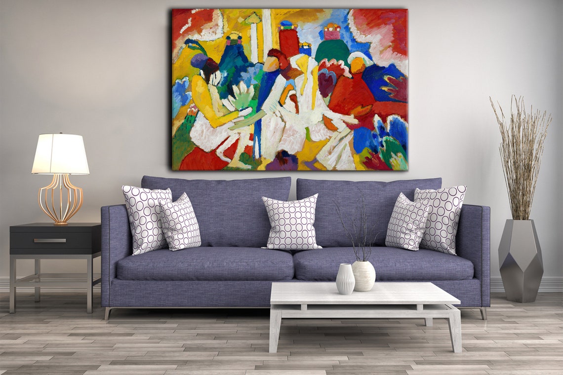Wassily Kandinsky Oriental 1909 Classic Design Abstract Decor Reproduction Print Wall Art - Image 2