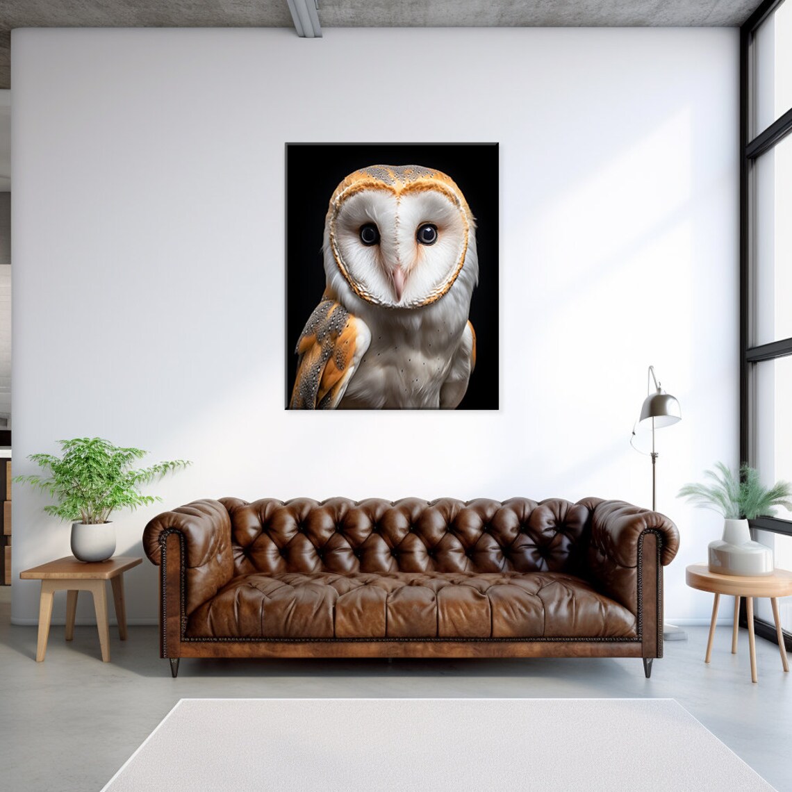 Barn Owl Bird Art Print, Farmhouse Wall Decor - Image 2