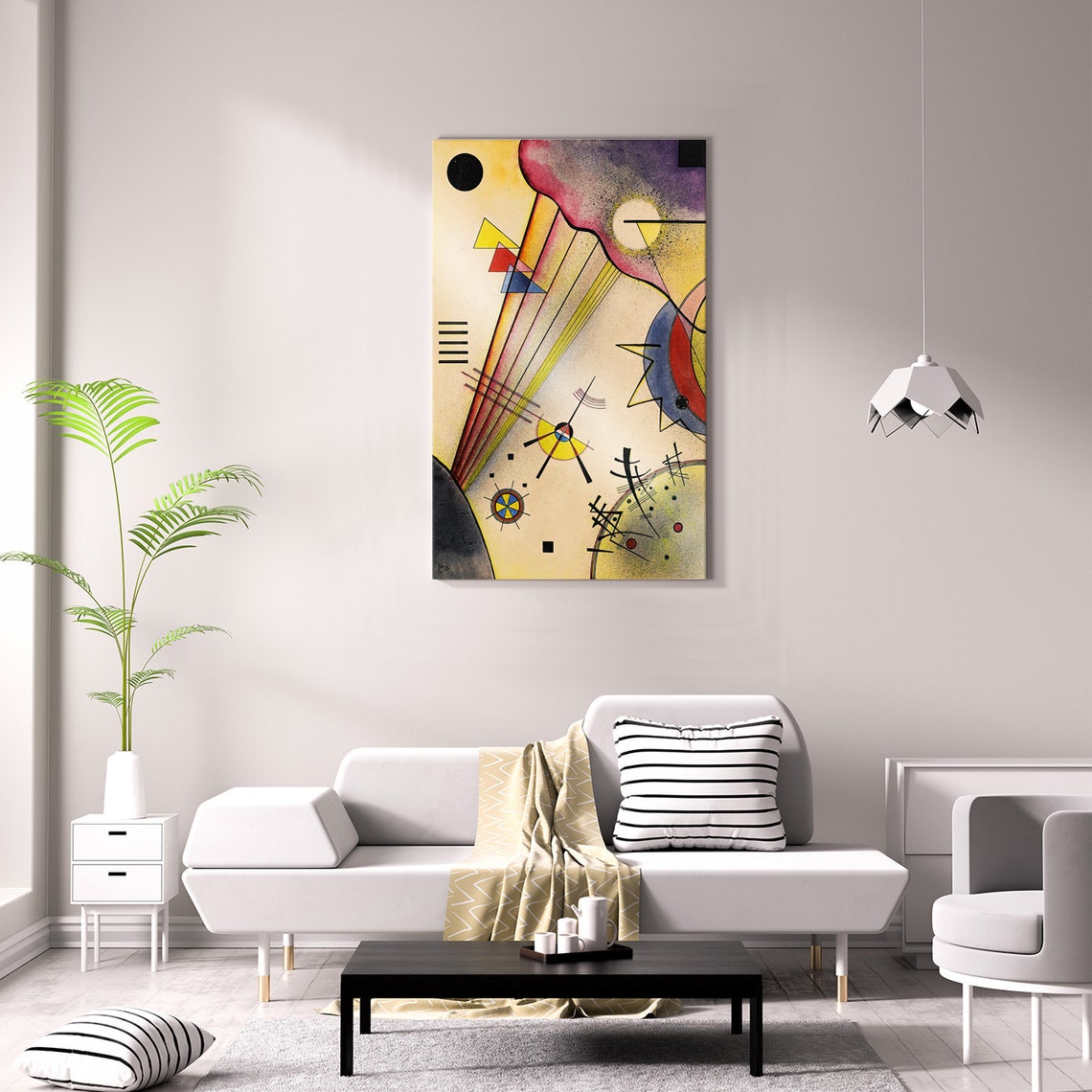 Wassily Kandinsky Deutliche Verbindung Clear Connection 1925 Classic Design Abstract Decor Reproduction Print Wall Art - Image 2