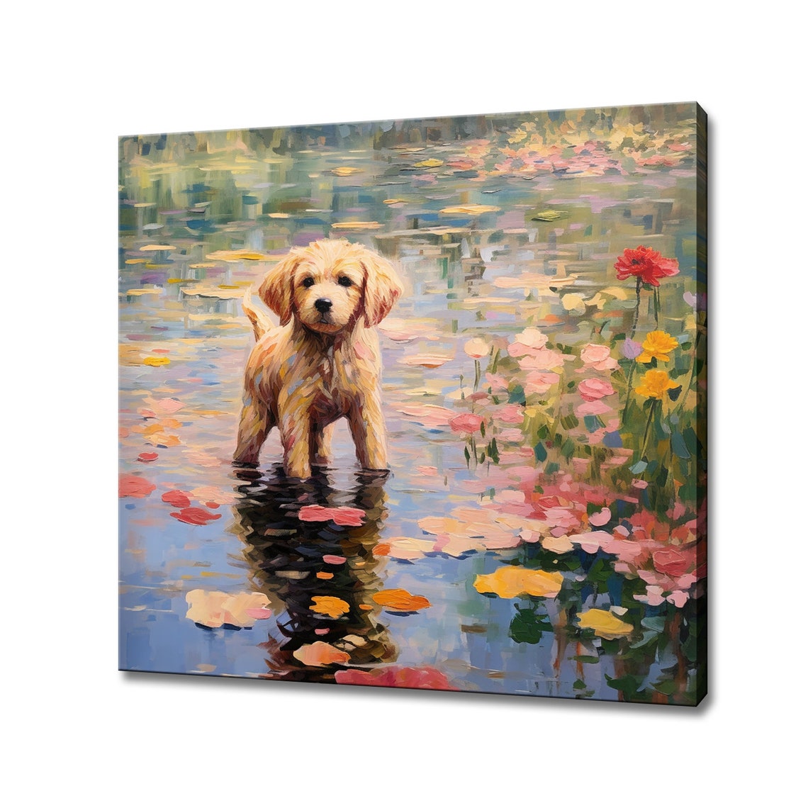 Brown Dog Puppy Animal Dog Print Gift For Dog Lover Colourful Dog Portrait Painting Print Dog Pet Wall Art Kids Nursery Wall Art