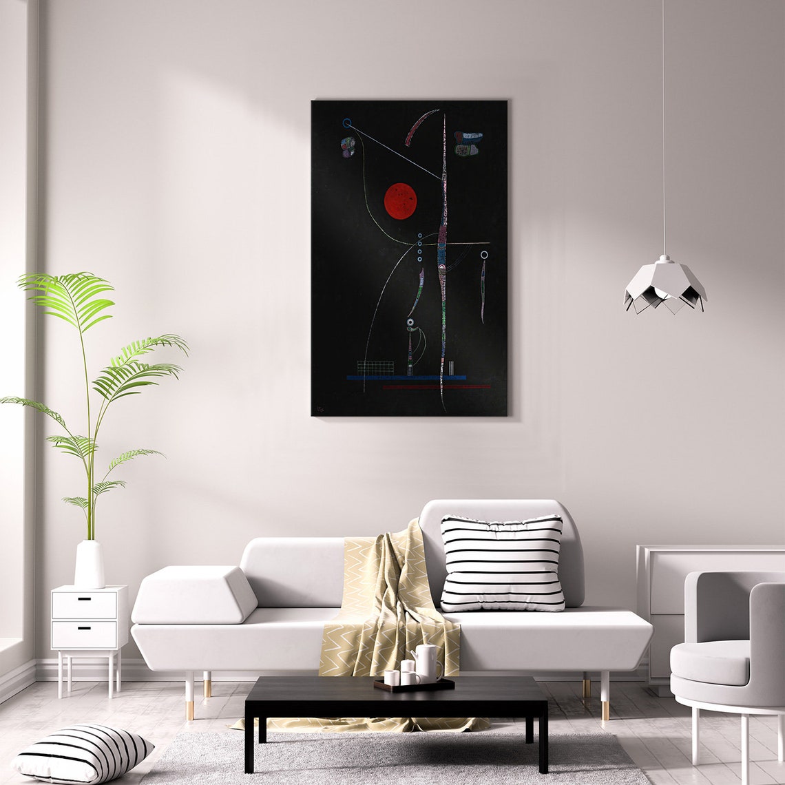 Wassily Kandinsky L Accent Rouge 1938 Red Sun Black Abstract Art Print - Image 2