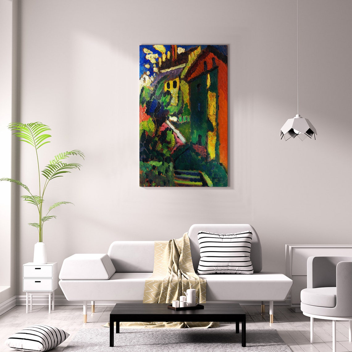 Wassily Kandinsky Treppe Zum Schloss Murnau 1909 Classic Design Abstract Decor Reproduction Print Wall Art Picture - Image 2