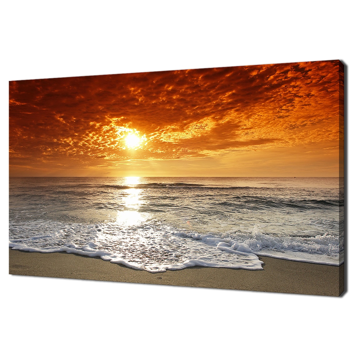Corsica Beach Sunset Seascape Art Print, Modern Design
