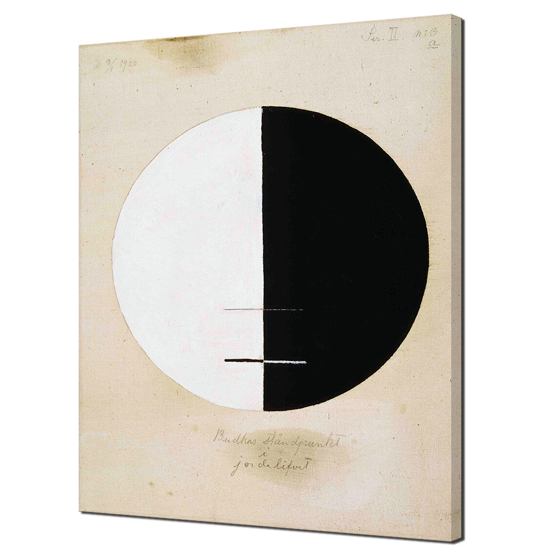 Hilma af Klint Buddhas Standpoint Earthly Life No 3 Black White Circle Print