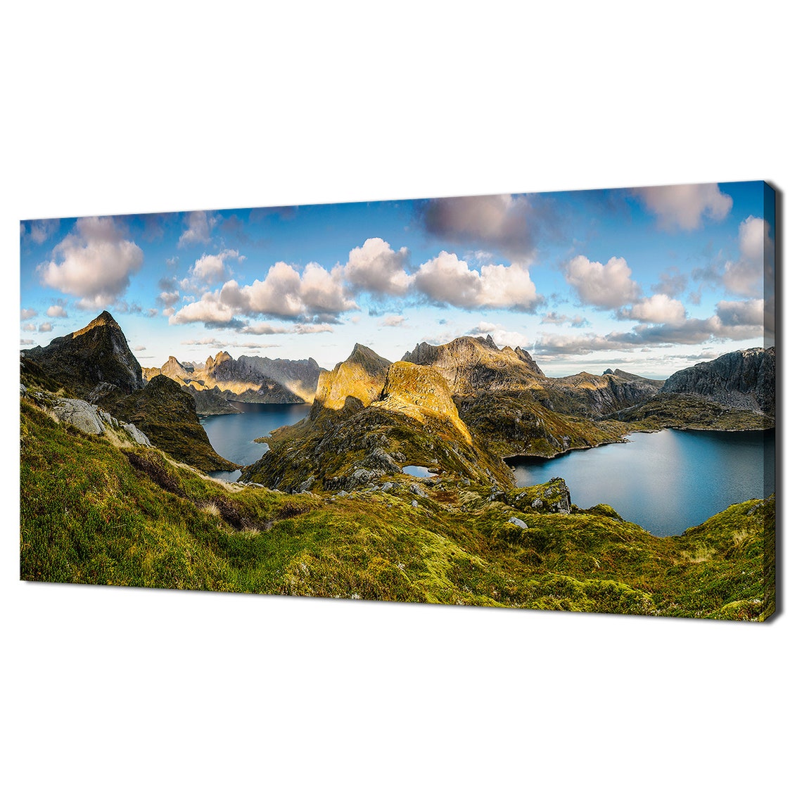 Norways Mountains Lake Panorama Landscape Modern Design Home Decor Print Wall Art Picture
