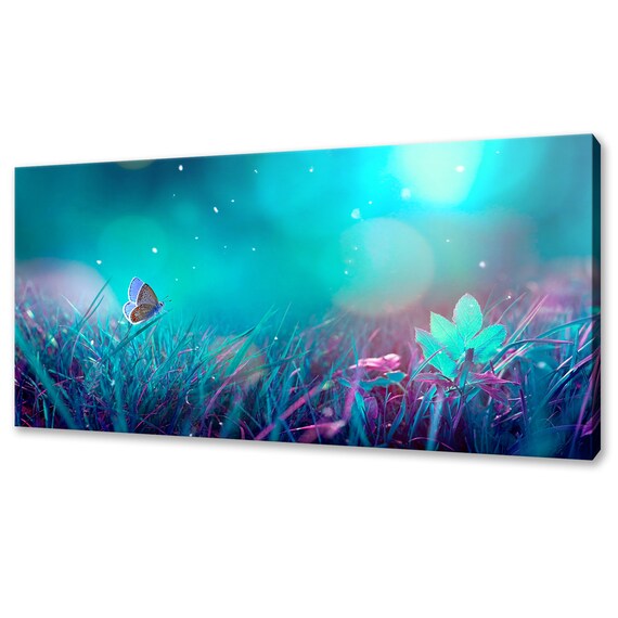 Butterfly In The Grass Modern Design Art Print