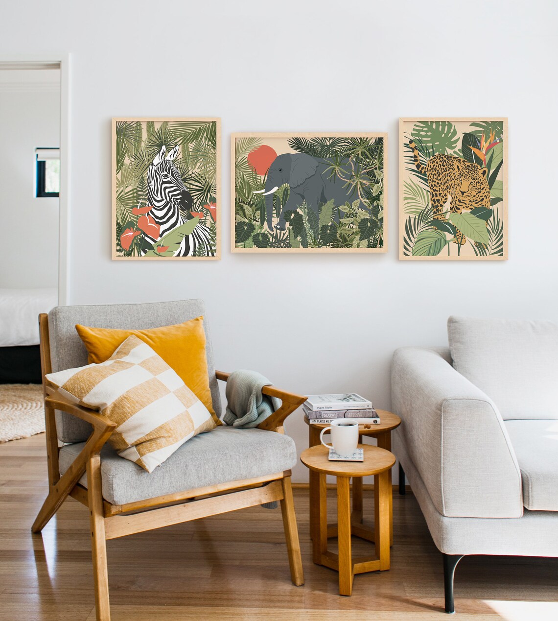 Boho Elephant Print, Tropical Jungle Art Print - Image 3
