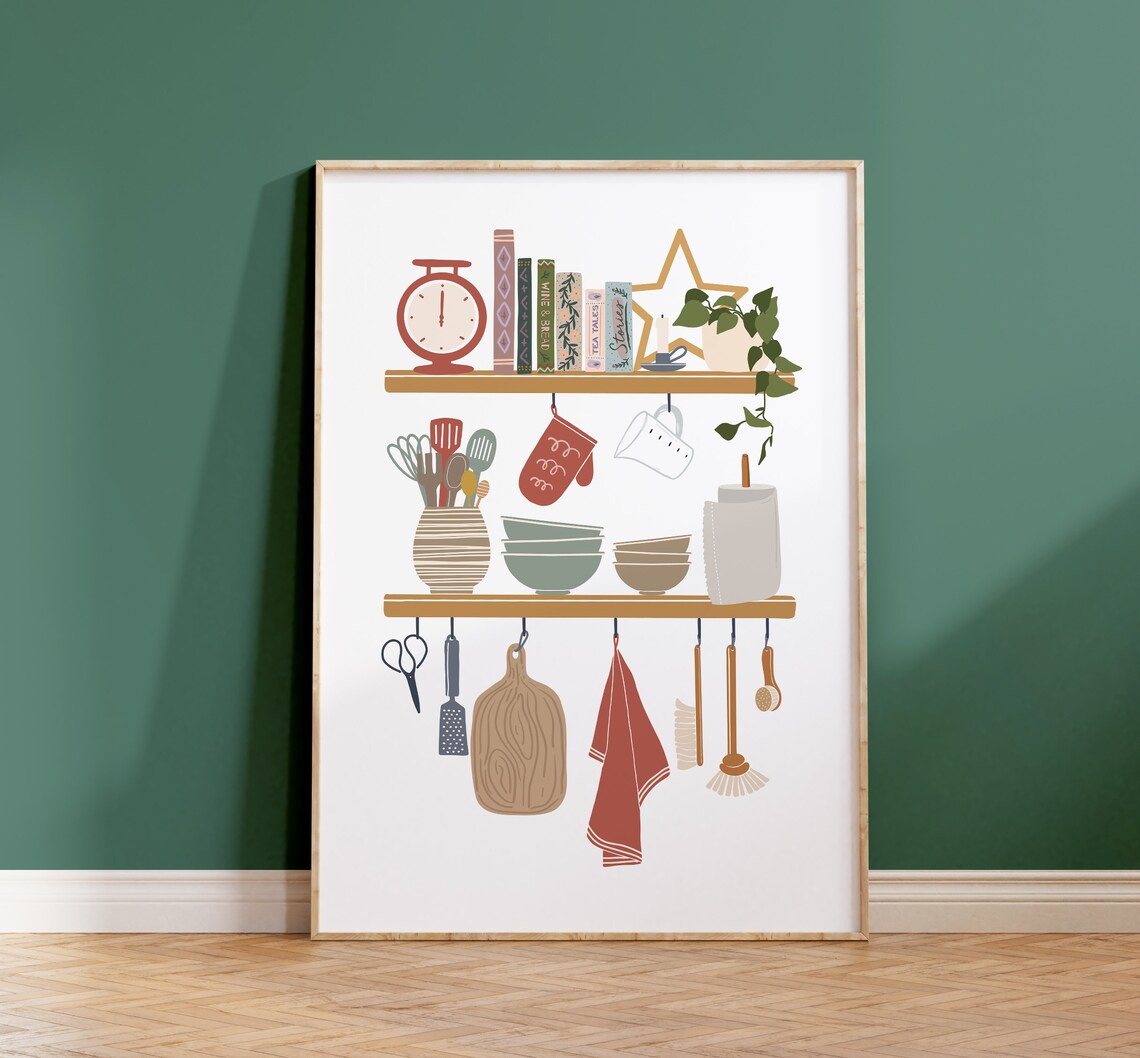 Kitchen Wall Art, Modern Kitchen Poster Print