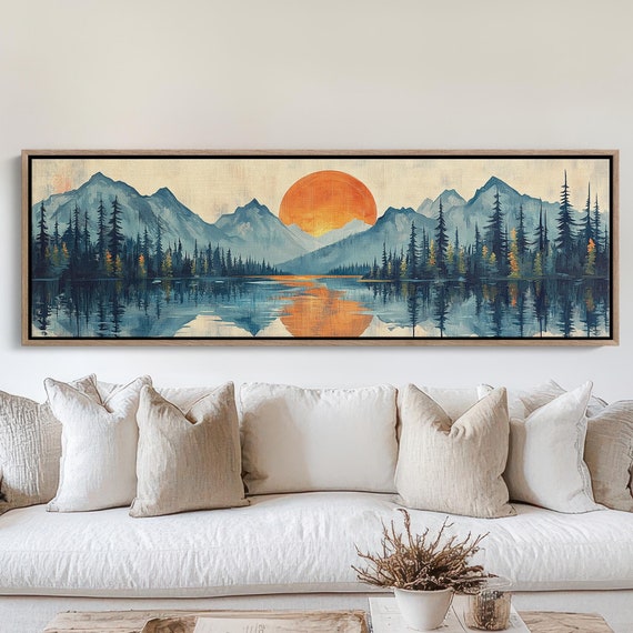 Mount Sanford Sunrise Reflection Art Serene Lake And Pine Forest With Mount Sanford At Sunrise Rustic Nature Landscape Wall Decor