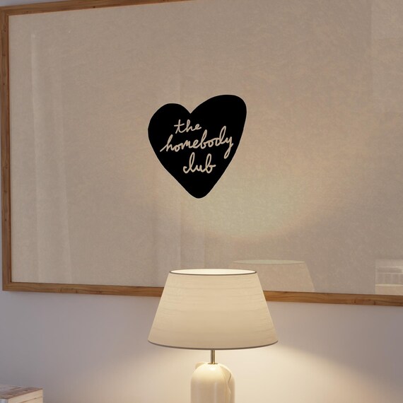 Homebody Club Print Neutral Home Decor Minimalist Typography Wall Art Digital Download Horizontal
